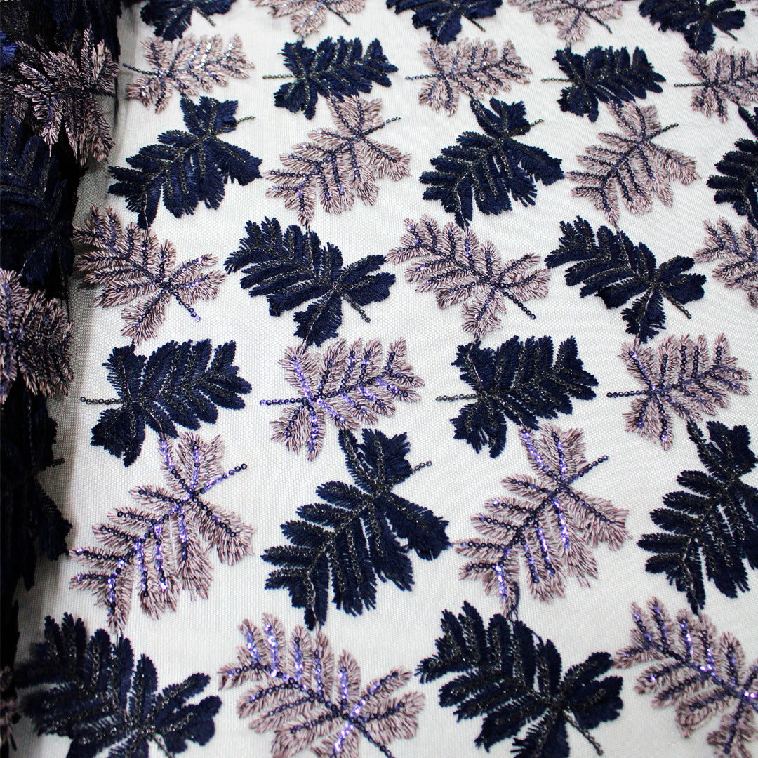 Tul bordado A636, ideal para vestidos de noche de boda y de XV años – tela por metro Ceremonia Textil