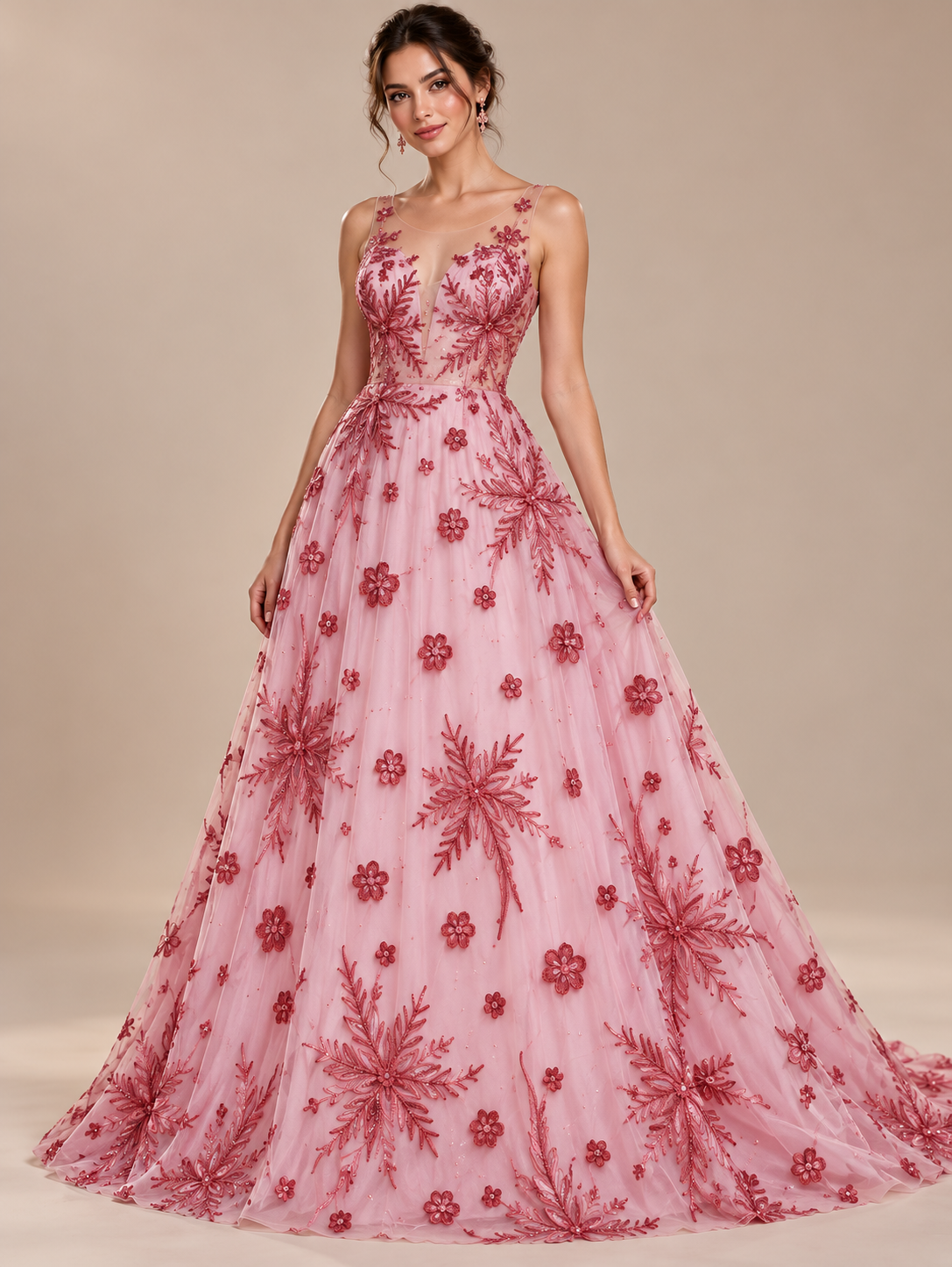 A588 · Inspiración de vestido generada con IA. Se vende tela por metro.