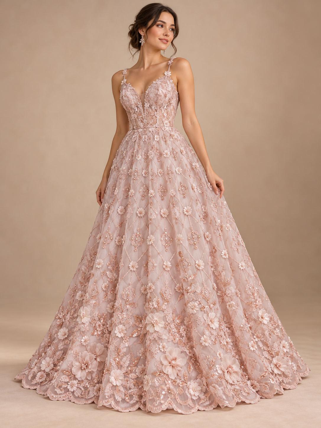 A862 · Inspiración de vestido generada con IA. Se vende tela por metro.