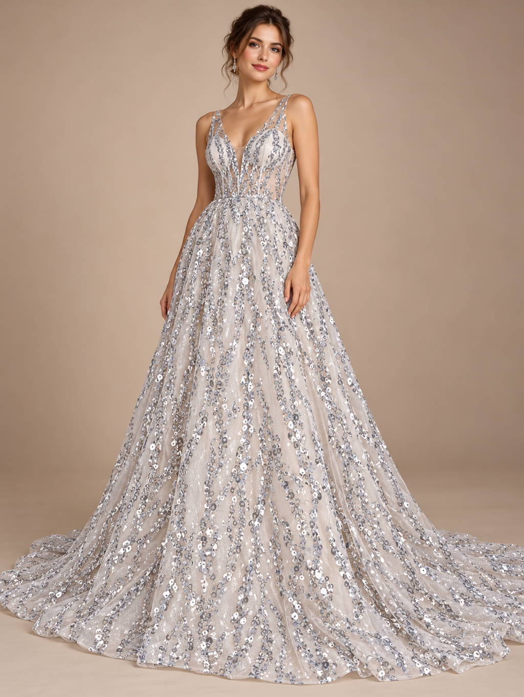 A957blanco · Inspiración de vestido generada con IA. Se vende tela por metro.