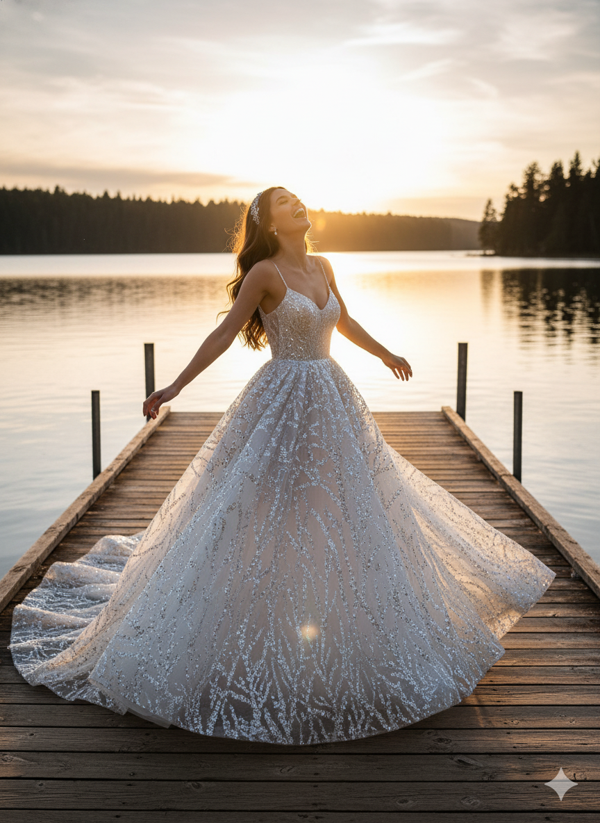 Tul bordado A957, ideal para vestidos de noche de boda y de XV años – tela por metro Ceremonia Textil