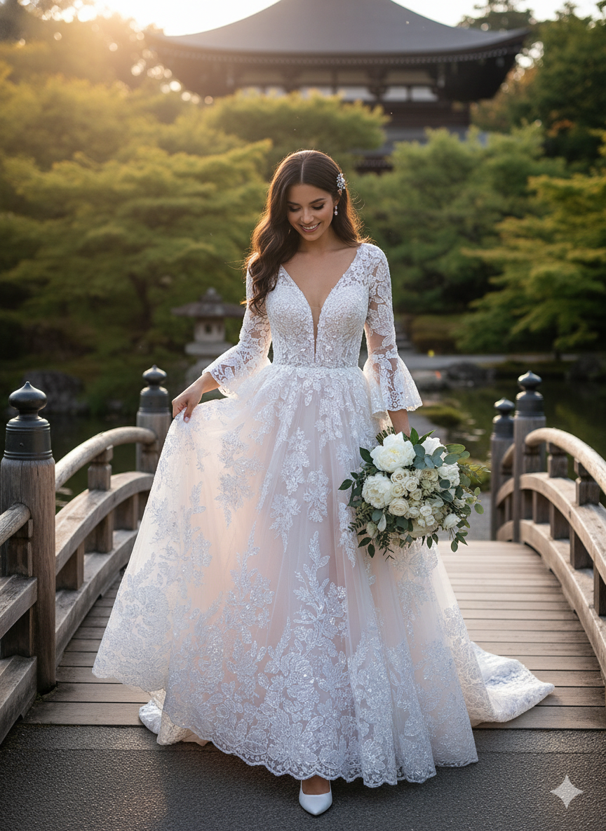 Tul bordado A982, ideal para vestidos de noche de boda y de XV años – tela por metro Ceremonia Textil