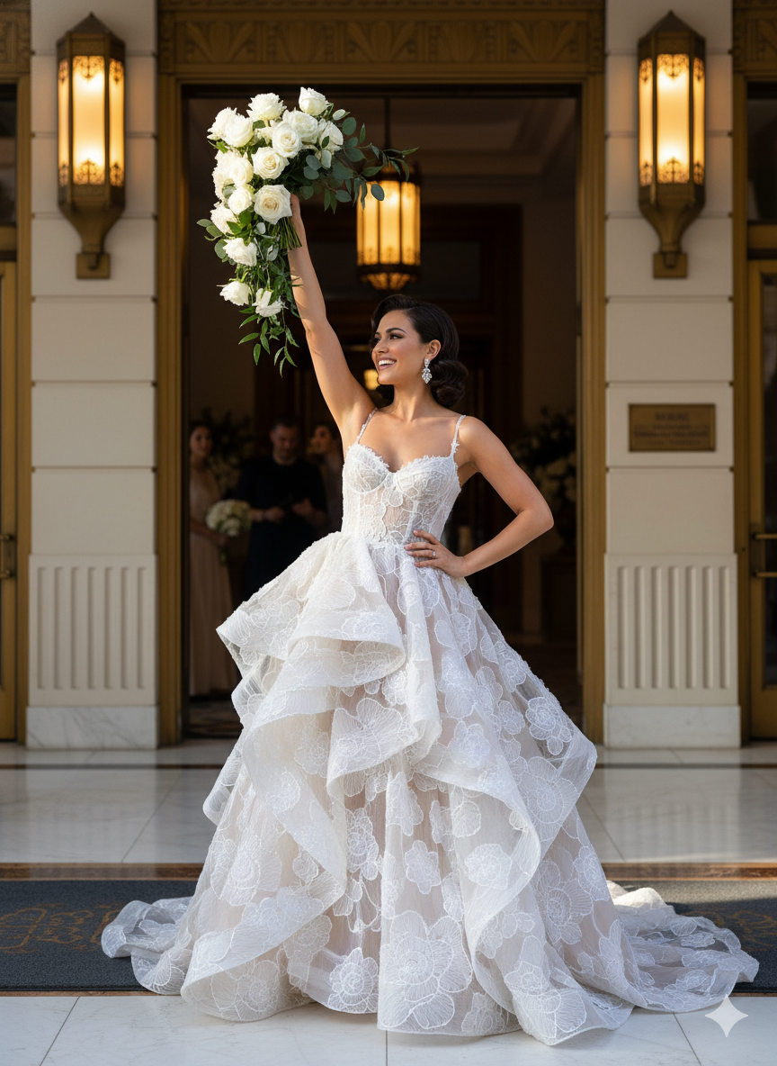 Tul bordado H042, ideal para vestidos de noche de boda y de XV años – tela por metro Ceremonia Textil