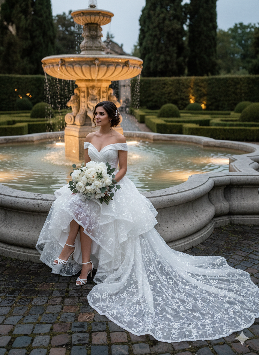 Tul bordado H105, ideal para vestidos de noche de boda y de XV años – tela por metro Ceremonia Textil