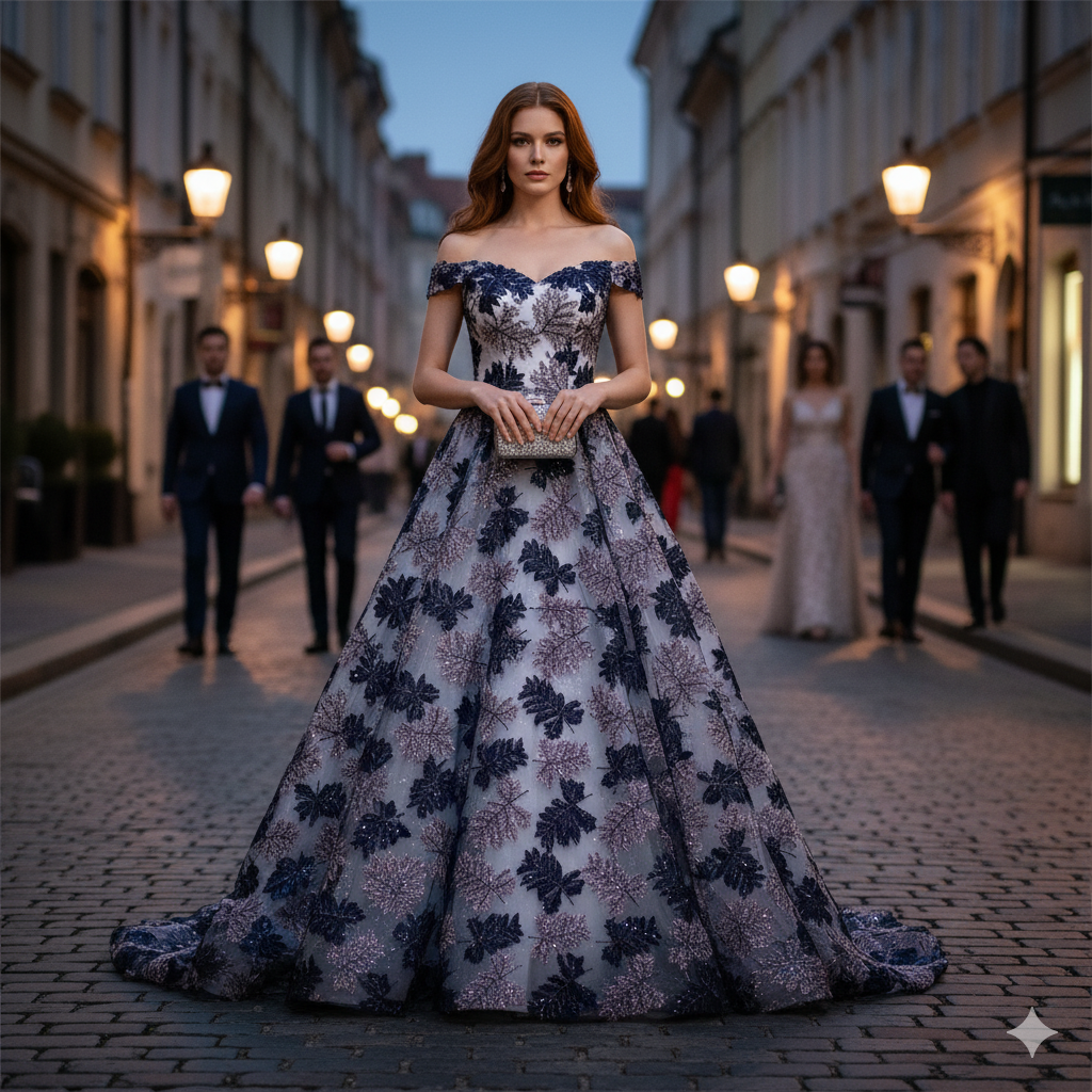 Tul bordado A636, ideal para vestidos de noche de boda y de XV años – tela por metro Ceremonia Textil