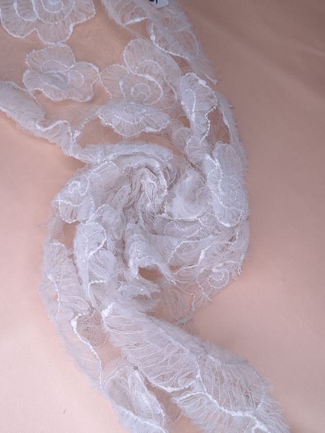 Tul bordado H042, ideal para vestidos de noche de boda y de XV años – tela por metro Ceremonia Textil