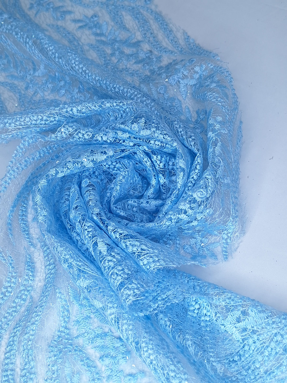 Tul bordado H084, ideal para vestidos de noche de boda y de XV años – tela por metro Ceremonia Textil