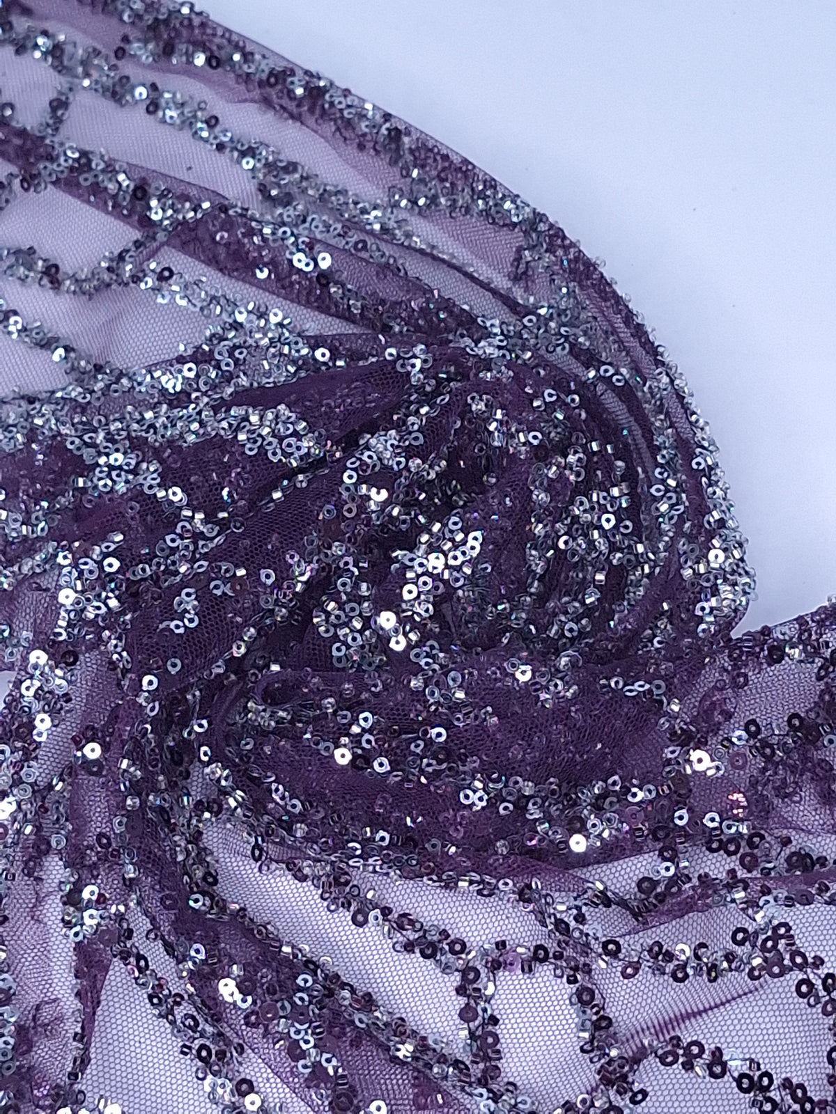 Tul bordado Con Diseño en Lentejuela A942, ideal para vestidos de noche de boda y de XV años – tela por metro Ceremonia Textil