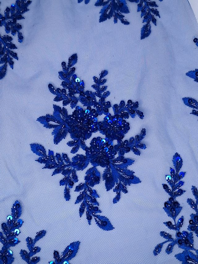 Tul bordado A983, ideal para vestidos de noche de boda y de XV años – tela por metro Ceremonia Textil