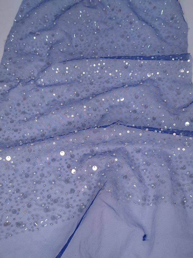 Tul bordado A985, ideal para vestidos de noche de boda y de XV años – tela por metro Ceremonia Textil
