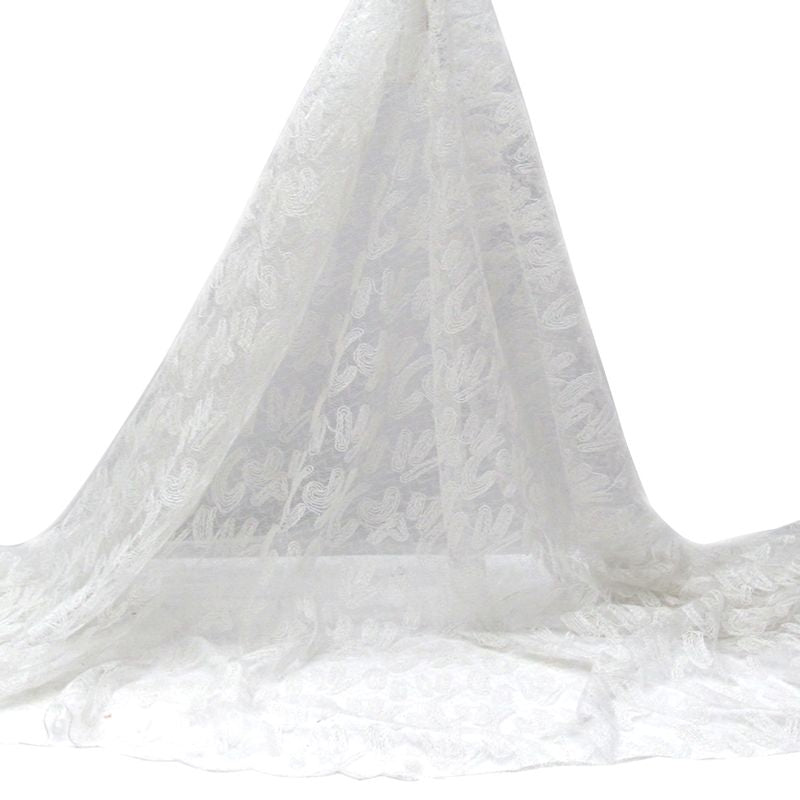 Tul bordado A164, ideal para vestidos de noche de boda y de XV años – tela por metro Ceremonia Textil