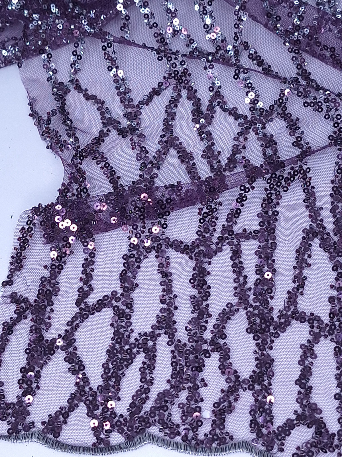 Tul bordado Con Diseño en Lentejuela A942, ideal para vestidos de noche de boda y de XV años – tela por metro Ceremonia Textil