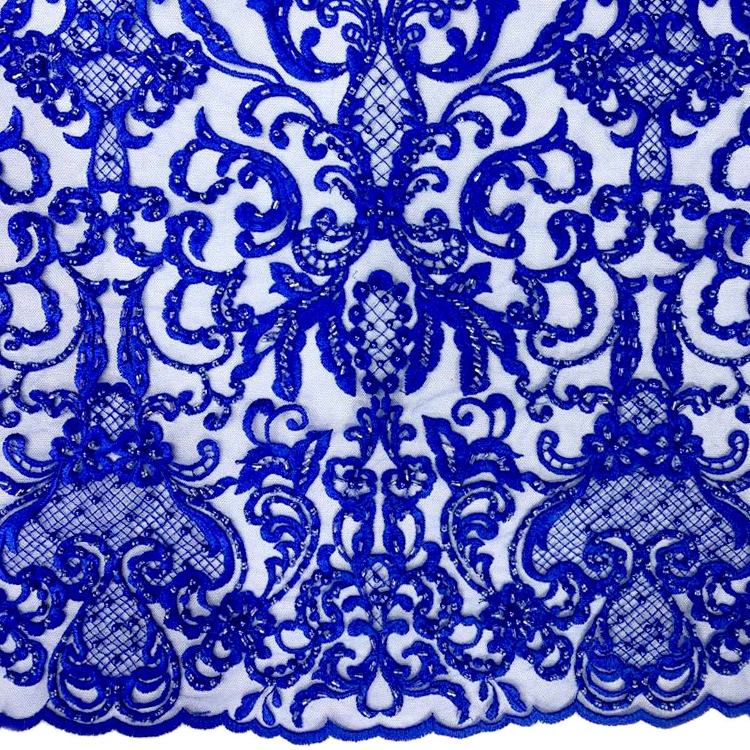Tul bordado A778, ideal para vestidos de noche de boda y de XV años – tela por metro Ceremonia Textil