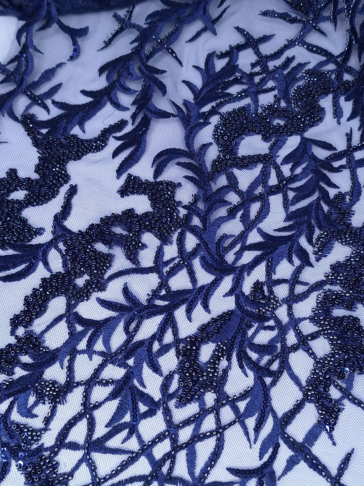 Tul bordado A873, ideal para vestidos de noche de boda y de XV años – tela por metro Ceremonia Textil