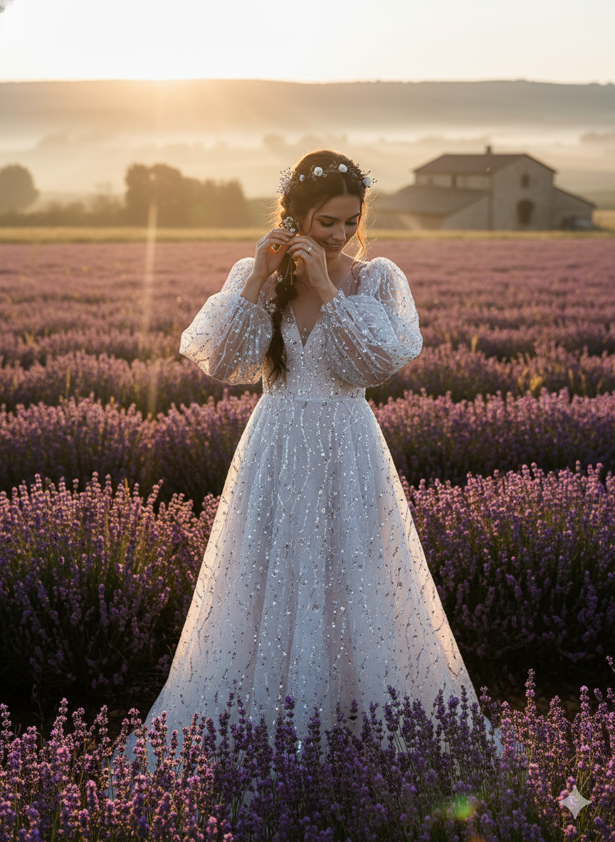 Tul bordado H107, ideal para vestidos de noche de boda y de XV años – tela por metro Ceremonia Textil