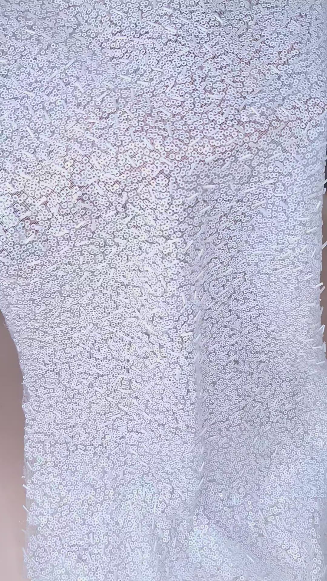 Tul bordado H093, ideal para vestidos de noche de boda y de XV años
