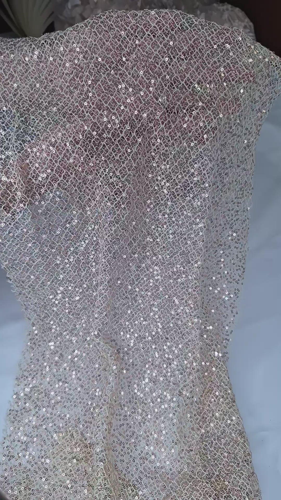 Tul bordado A830, ideal para vestidos de noche de boda y de XV años