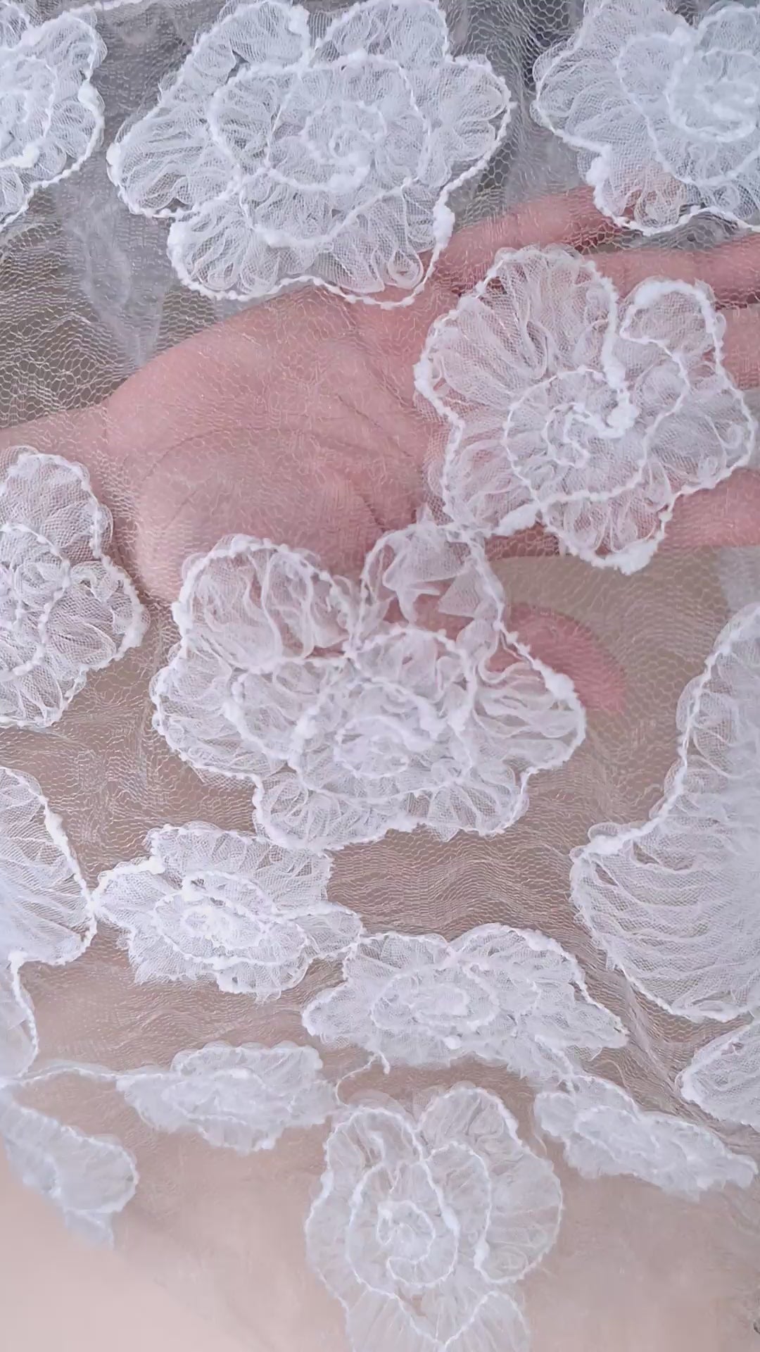 Tul bordado H042, ideal para vestidos de noche de boda y de XV años