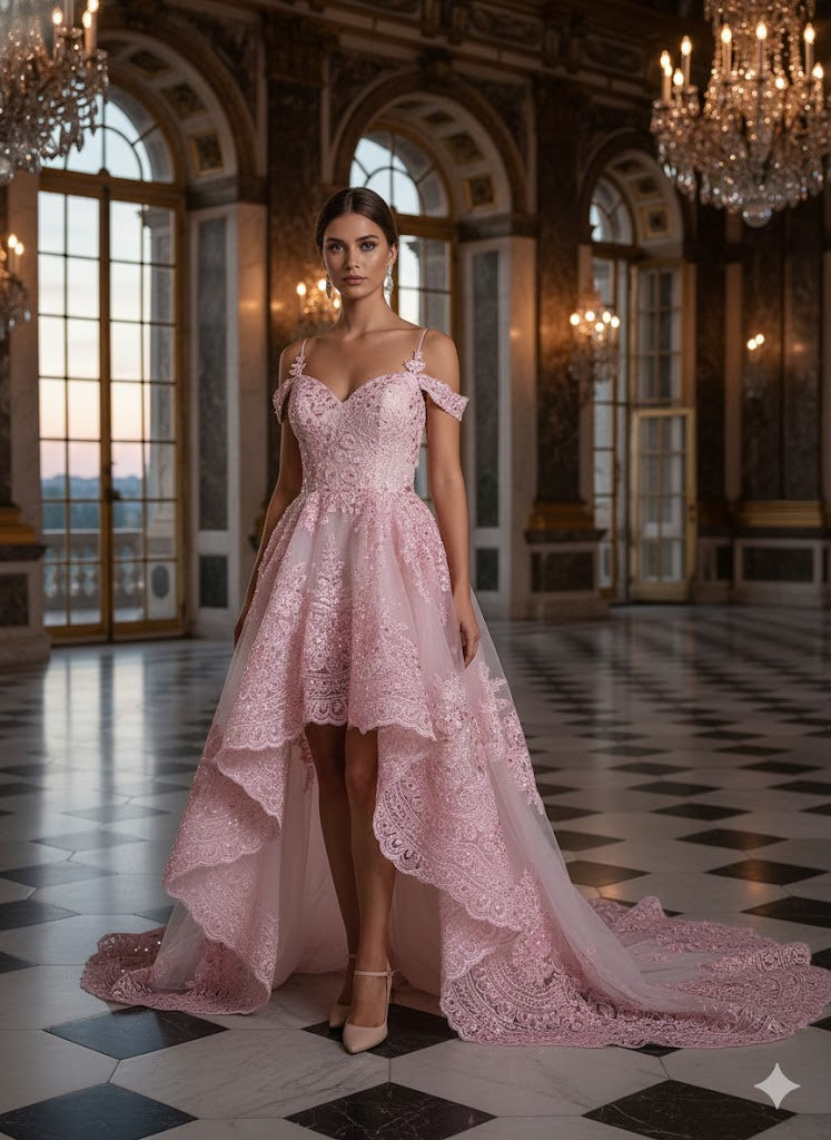 Tul bordado A948, ideal para vestidos de noche de boda y de xv años – tela por metro Ceremonia Textil