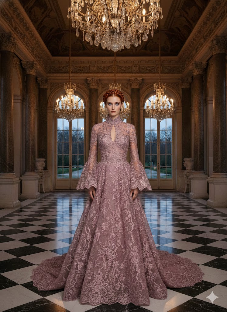 Tul bordado H038, ideal para vestidos de noche de boda y de xv años – tela por metro Ceremonia Textil