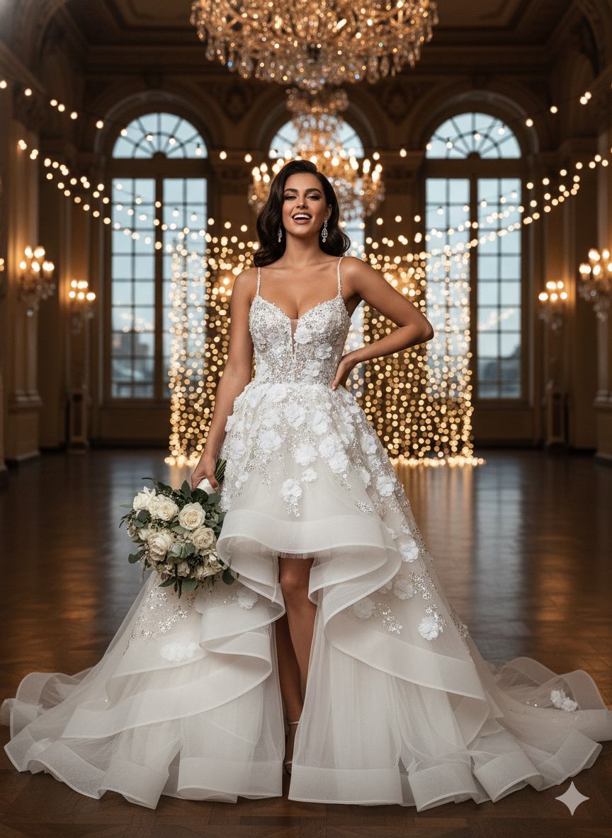 Tul bordado H147, ideal para vestidos de noche de boda y de XV años – tela por metro Ceremonia Textil
